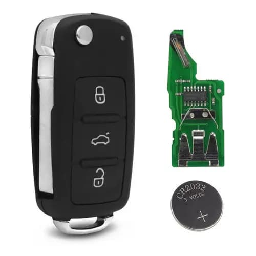 Chave Canivete Voyage Up Gol Fox G6 2013 2014 2015 2016 2017 2018 2019 Completa C/ Placa de Circuito