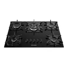 Cooktop Mueller 5 bocas com Queimador Tripla Chama Preto