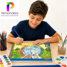 Caderno de desenho capa dura espiral várias capas e marcas famosas
