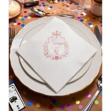 Artigo de festa guardanapos de papel personalizados são de folha simples Tam. 29cmX29cm aberto