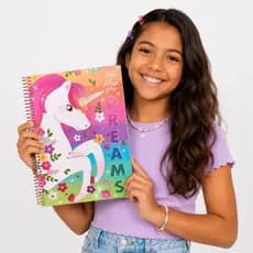 Caderno espiral capa dura universitário uma matéria marcas famosas de 96 ou 80 folhas com adesivos e sem adesivos