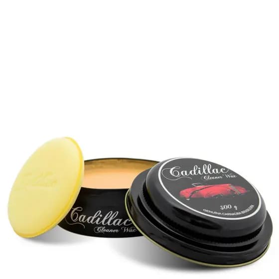 Cera Automotiva Carnaúba Limpadora Cleaner Wax Cadillac 300g Acompanha Espuma Aplicadora Todas as Cores de Pintura