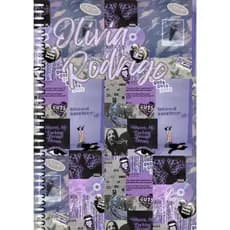Caderno Universitário Olivia Rodrigo - Caderno Olivia Rodrigo - Tamanho A4 e A5 - Envio imediato