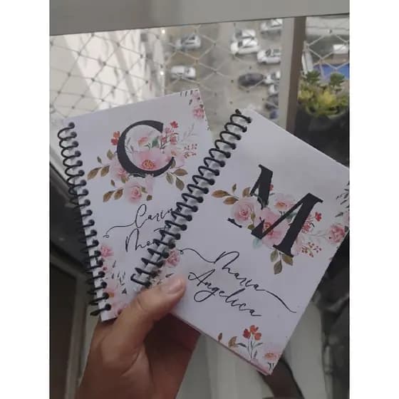 Mini agenda Personalizada 120 páginas | Agenda Personalizada com nome tamanho A6