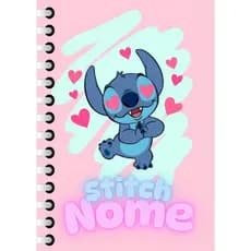 Caderno Stitch Personalizado com seu nome | Tamanho A4
