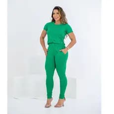 Conjunto Casual canelado calça Jogger e blusa tendencias Blogueira