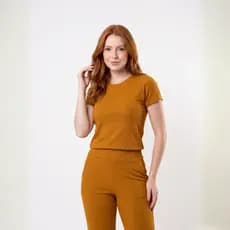 Conjunto Feminino Canelado Calça Jogger e Blusa Moda Blogueira Confortável