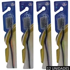 Kit Escova de Dente Media Adulto Pacote 12 Und