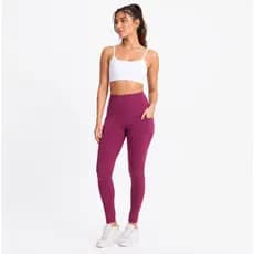 Legging Feminina Virginia Poliamida Luxo Cintura Alta com Bolso Academia Fitness P ao GG