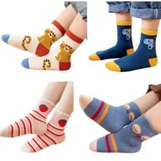 Kit 12 Pares de Meias Infantil Bebê Menino e Menina Estampadas