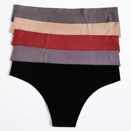 Kit 3 Calcinhas Canelada Tanga Diversas Cores Confortável