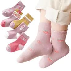 Kit Pares de Meias Feminina Infantil Bebê Recém Nascidos Menina Estampadas