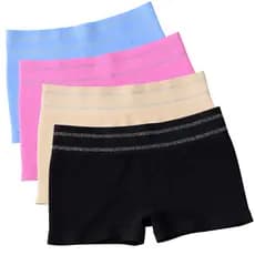 Kit Calcinhas Shortinho Boxer Feminina Adulto Lisa Confortável
