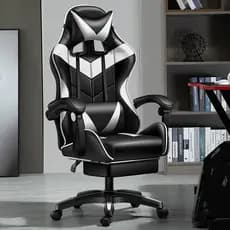 Cadeira Gamer Ergonômica Reclinável Conforto Rodas Apoio para os Pés -F19