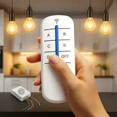 Interruptor Portátil Controle Remoto de Lampadas 04 vias Iluminação Bivolt