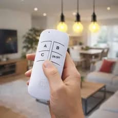 Controle Remoto Interruptor Portátil de Lâmpadas 03 Canais Iluminação Longo Alcance