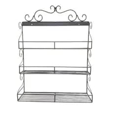 Porta Tempero de parede 3 cestos 50 cm