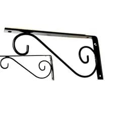 Par de Mão Francesa 20x11cm Suporte para Prateleira Estilo Colonial Decorativa em ferro