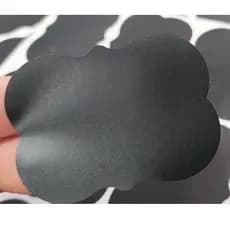 50 Etiquetas Adesivas -  - Rótulos LOUSA LN  para Pote de Tempero Cozinha Preto FOSCO, medida  6 x4,3 cm + CANETA