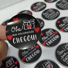 40 ETIQUETAS ADESIVAS - OBA SUA ENCOMENDA CHEGOU