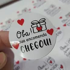 40 ETIQUETAS ADESIVAS - OBA SUA ENCOMENDA CHEGOU