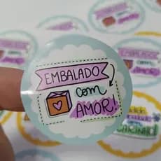 40 ETIQUETAS ADESIVAS - EMBALADO COM AMOR