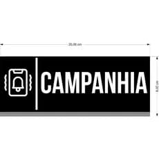 Placa de Sinalização -  20 x 8 cm.CAMPANHIA