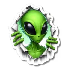 Adesivo Alienígena ,  Alien . ET .Extraterrestre  2 UNIDADES