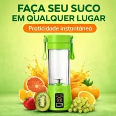 Mini Liquidificador Portátil Recarregável Bivolt - (Cores Sortidas)