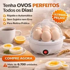 Cozedor de Ovos Elétrico 7 Ovos Automático 110V Egg Cooker Multifuncional Vapor Rápido