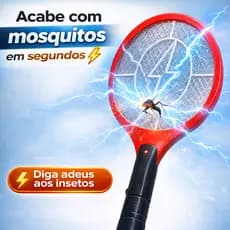Raquete Elétrica Mata Mosquito Recarregável Bivolt Mata Pernilongo Insetos Sem Pilha