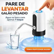 Filtro de Água Bomba de Água Elétrica Galão USB Bivolt Dispenser Automático Portátil Alta Potência