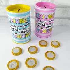 Adesivos personalizados para cofrinho grande 10x7