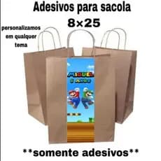 Adesivos em tiras personalizados 8x25