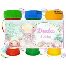 "Adesivos personalizados para frasco de bolha de sabão (MEDIDA DO ADESIVO 10,5×6,5)