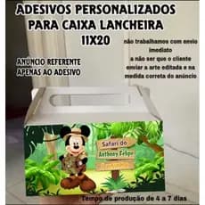 Adesivos para caixa lancheira 11x20 personalizadas