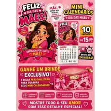 Mini calendário dia das Mães+brinde bolsa personalizada para por os mini calendários (envio em 24 horas)