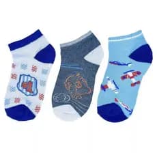 Kit 3 Pares Meias Infantil Masculino Algodão