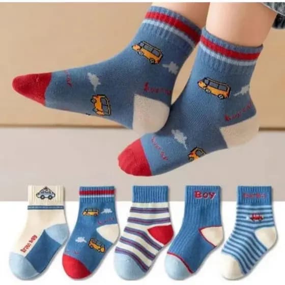 Kit de 3 Até 12 Pares De Meias Infantil Com Estampas Menino Crianca Masculina
