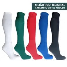 Kit de 1 ou 3 Pares de Meião de Futebol Futsal Esportes Profissional Esportivo Meião