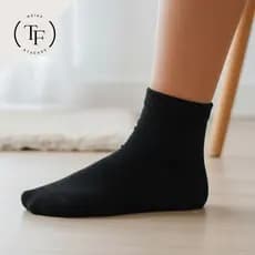 Kit 12 Pares Meias Pretas Infantil Unissex Básica Escolar Confortável Algodão