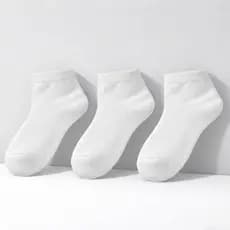 Kit de 3 a 12 Pares de Meias Infantil Branca Preta Algodão Escolar Colegial  Menina Menino