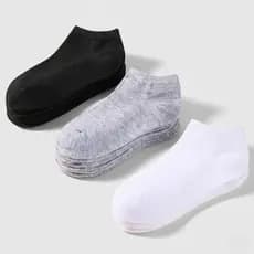 Kit de 3 a 12 Pares de Meias Infantil Branca Preta Algodão Unissex Volta as Aulas Escola