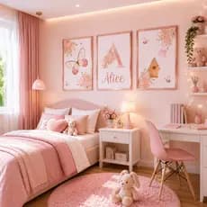 Quadro decorativo 3 peças Personalizado com nome Borboletinha quartinho infantil de menina