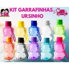 Kit 02 garrafinhas Squeeze URSINHO 400ml ,Garrafas de agua ,escola, lembrancinha ,festa ,evento
