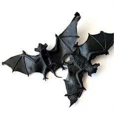 Kit com 6 Morcego De Plástico Batman Halloween Harry Potter Bruxa Decoração