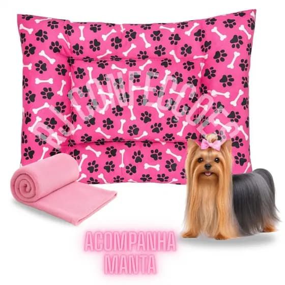 Caminha + Manta Soft para Cachorro ou Gato Médio e Grande Confortável e Macia - Lavável e térmica