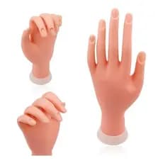 Mão De Treino Flexível para Manicure em Unhas Acrigel