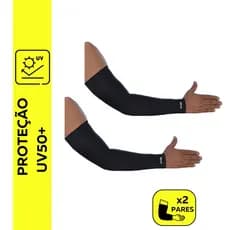 Kit 2 Pares Manguito Snugg Wear Proteção UV50+ Braço Ciclismo Corrida Beach Tennis Pesca Unissex