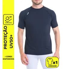 Camiseta Manga Curta Masculina de Treino Corrida Proteção Solar UV50+ Fitness Academia Snugg